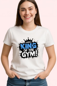 Tricou King Of The Gym Text Albastru, Copii | Dama | Barbat - Img 3