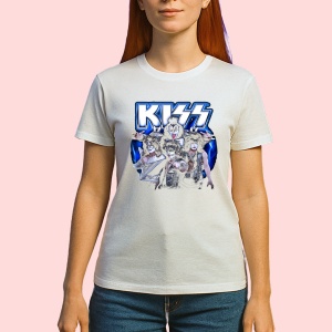 Tricou KISS - Blue Stage, muzica POP, Dama | Barbat | Copii