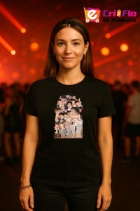 Tricou KPOP dama cu trupa formatia BAEKHYUN EXO 2 , music Coreean 144 - Img 4
