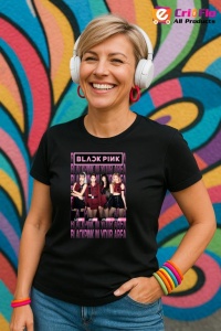 Tricou KPOP dama cu trupa formatia BLACKPINK 12 , music Coreean 160