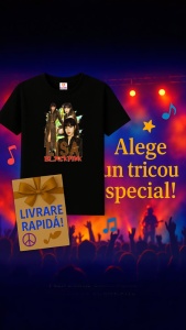 Tricou KPOP dama cu trupa formatia BLACKPINK LISA 5 , music Coreean 172 - Img 6