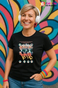 Tricou KPOP dama cu trupa formatia BTS 2 , music Coreean 179 - Img 4