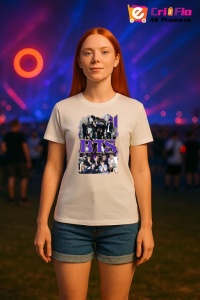 Tricou KPOP dama cu trupa formatia BTS 8 , music Coreean 185