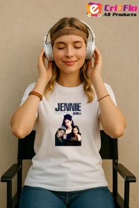 Tricou KPOP dama cu trupa formatia JENNIE BACK , music Coreean 224 - Img 7