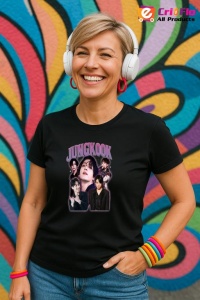 Tricou KPOP dama cu trupa formatia JUNGKOOK 3 , music Coreean 242 - Img 4