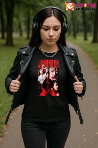Tricou KPOP dama cu trupa formatia JUNGKOOK 4 , music Coreean 243 - Img 5