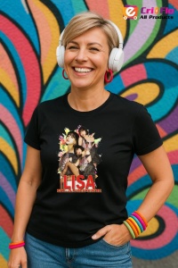 Tricou KPOP dama cu trupa formatia LISA 9 , music Coreean 262 - Img 5