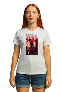 Tricou KPOP dama cu trupa formatia SUGA , music Coreean 292 - Img 3