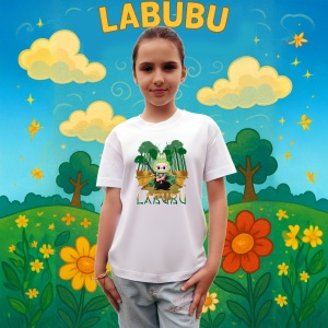 Tricou Labubu bambus katana, Unisex Dama si Barbat | Copii - Img 3