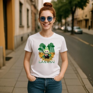 Tricou Labubu bambus katana, Unisex Dama si Barbat | Copii - Img 8