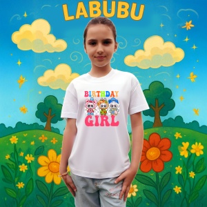 Tricou Labubu birthday girl, Unisex Dama si Barbat | Copii - Img 3