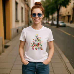 Tricou Labubu brad bebe, Unisex Dama si Barbat | Copii - Img 8