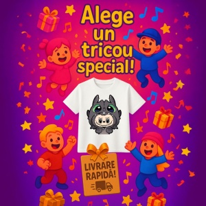 Tricou Labubu dragon train, Unisex Dama si Barbat | Copii - Img 6