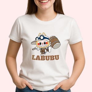 Tricou Labubu explorator, Unisex Dama si Barbat | Copii - Img 2