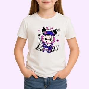 Tricou Labubu pirat mov, Unisex Dama si Barbat | Copii