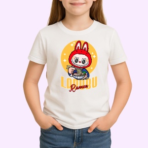 Tricou Labubu ramen japonez, Unisex Dama si Barbat | Copii