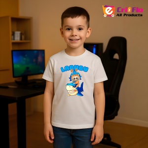Tricou Labubu rechin albastru, Unisex Dama si Barbat | Copii - Img 4