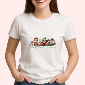 Tricou Labubu sarbatoare, Unisex Dama si Barbat | Copii - Img 2