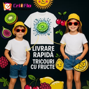 Tricou Lamaie verde si explozie lichida, Fructe, Copii | Dama - Img 6