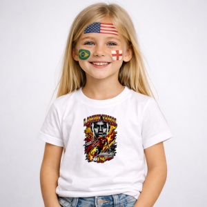 Tricou Lamine Yamal Spain World Cup Fifa 2026, din bumbac 100%, tricou alb, Copii | Dama | Barbat