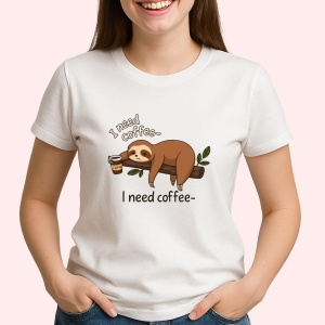 Tricou Lenes I need coffee - Copii | Dama | Barbat - Img 3