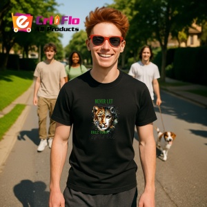 Tricou Leopard si femeie cu privire patrunzatoare mesaj never let anyone dull your sparkle Copii | Dama | Barbat Barbat - Img 17