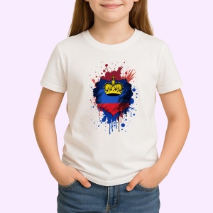 Tricou Liechtenstein Steag Splash Art, Copii | Dama | Barbat - Img 3