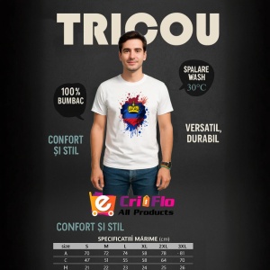 Tricou Liechtenstein Steag Splash Art, Copii | Dama | Barbat - Img 6