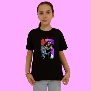 Tricou Lil Wayne v1, muzica METAL, Dama | Barbat | Copii, Culoare Negru - Img 2