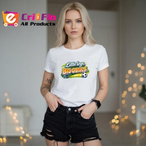 Tricou Little Legs Big Goals Minge Fotbal V1, din bumbac 100% , tricou alb pentru Copii | Dama | Barbat - Img 7