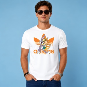 Tricou Lola Si Bugs Bunny Imbratisare Logo Portocaliu Urban Love, din bumbac 100% Copii | Dama | Barbat