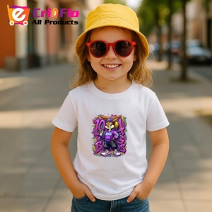 Tricou Lola stil streetwear pe fundal stropi roz si mov Copii | Dama | Barbat Barbat - Img 15