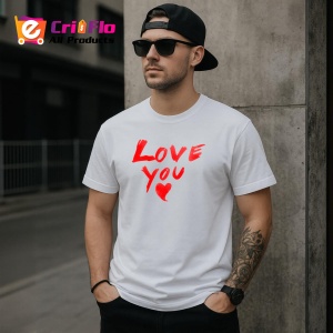 Tricou Love You, din bumbac 100%, tricou alb, Dama | Barbat - Img 3