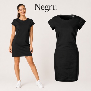 Tricou lung damă tip rochie Freedom 178, bumbac, croială lejeră, 180 g/m², XS–2XL, 15 culori - Img 17