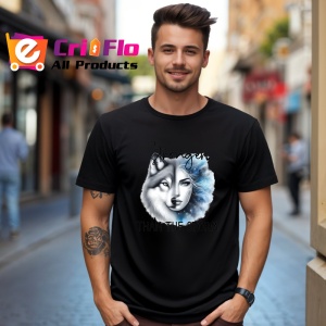 Tricou Lup si femeie blanda dar puternica mesaj stronger than the storm Copii | Dama | Barbat Barbat - Img 18