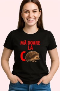 Tricou Ma Doare la C Arici, Copii | Dama | Barbat , tricou negru - Img 3