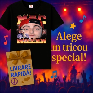 Tricou Mac Miller - Sapca rosie, fata frontala, muzica Nu Metal, Dama | Barbat | Copii, Culoare Negru - Img 15