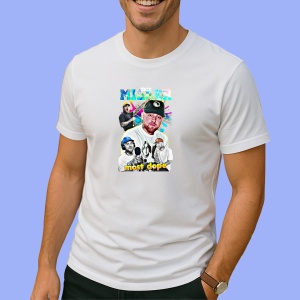 Tricou Mac Miller - Tricou alb, fundal colorat, muzica Not Applicable, Dama | Barbat | Copii - Img 2