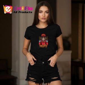 Tricou Maimuta Cool Haine Rosii Stil Urban V1, din bumbac 100%, tricou negru Copii | Dama | Barbat - Img 7