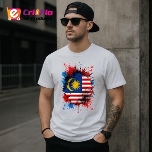 Tricou Malaysia Steag Splash Art, Copii | Dama | Barbat - Img 5