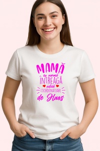 Tricou mama cu norma intreaga adica coordonatoare de haos mesaj amuzant familie, Copii | Dama | Barbat - Img 1