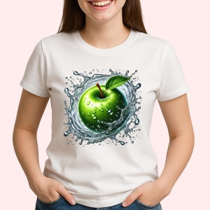 Tricou Mar verde si stropi limpezi, Fructe, Copii | Dama - Img 2