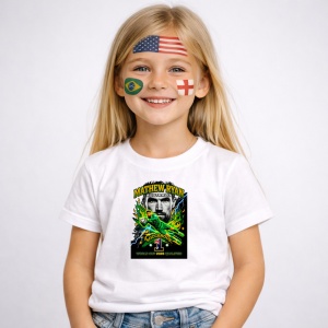 Tricou Mathew Ryan Australia World Cup Fifa 2026, din bumbac 100%, tricou alb, Copii | Dama | Barbat - Img 2