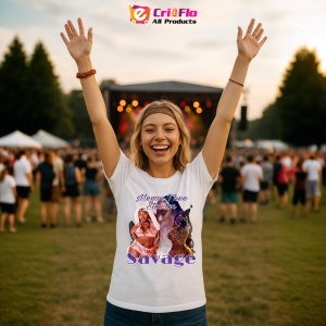 Tricou Megan Thee Stallion - Savage, muzica Hip-Hop (Gangsta Rap), Dama | Barbat | Copii - Img 9