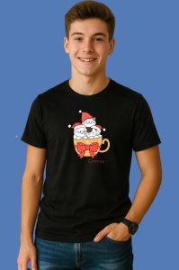 Tricou Meowy Catmas V3, din bumbac 100% Copii | Dama | Barbat - Img 2