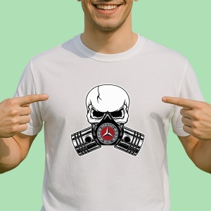 Tricou Mercedes Skull Pistons | Unisex Dama si Barbat