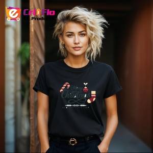 Tricou Merry Christmas Elegant, din bumbac 100%, tricou negru, Dama | Barbat - Img 6