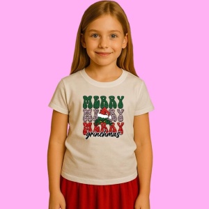 Tricou Merry Merry Grinchmas Buffalo Plaid, din bumbac 100%, tricou alb, Copii | Dama | Barbat - Img 2