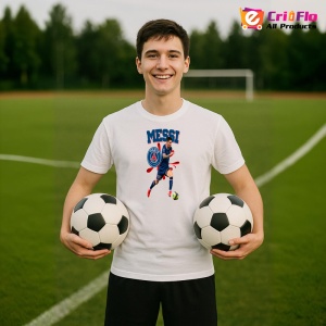 Tricou Messi Lionel PSH ball - Copii | Dama | Barbat - Img 3