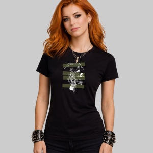 Tricou Metallica And Justice For All, din bumbac 100%, tricou negru, Dama | Barbat - Img 2